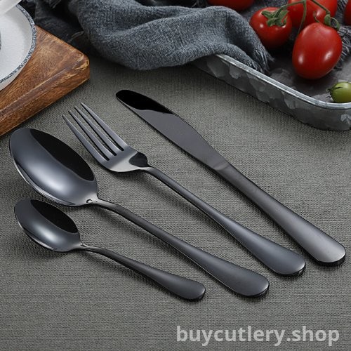 1010 Series Stainless Steel Western Cutlery Set - Steak Knife, Fork, Spoon, Sugar Tongs, Serving Spoon, Stirring Spoon, and Coffee Spoon