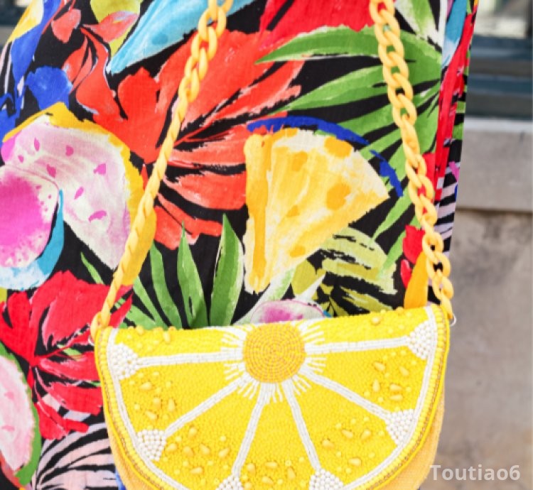 Couture Crescent Lemon Bag