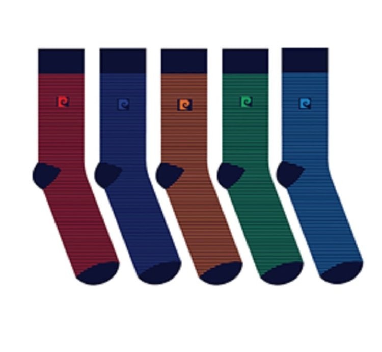 5 PK PIERRE CARDIN MENS BAMBOO DESIGN SOCKS