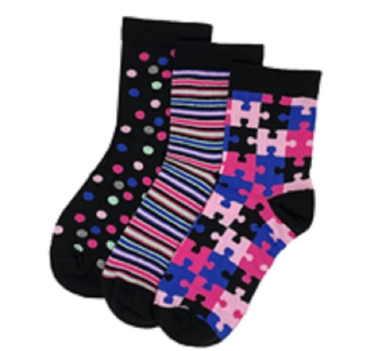 3 PK CLEVERSOCKS LADIES DESIGN SOCKS
