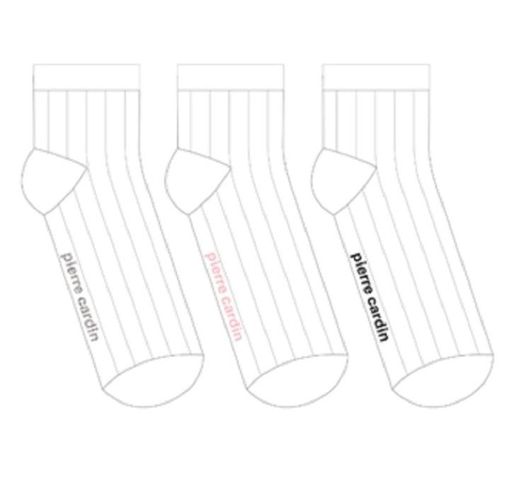 3PK LADIES PIERRE CARDIN PLAIN ANKLET SOCKS