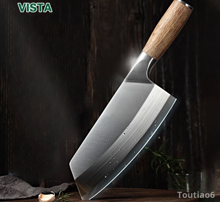 Cleaver knife Kitchen Chef Knife Stainless Steel Razor Sharp Slicing Knife Meat Chopping Knife Wood Handle Chinese butche Knife