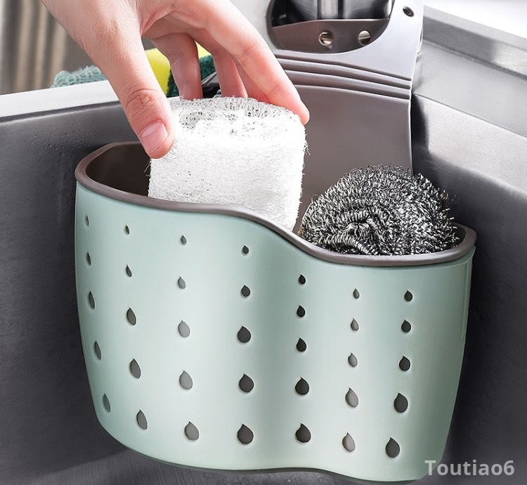 Sink Shelf Soap Sponge Drain Rack Bathroom Holder Kitchen Storage Suction Cup Kitchen Organizer Sink kitchen Accessories Wash