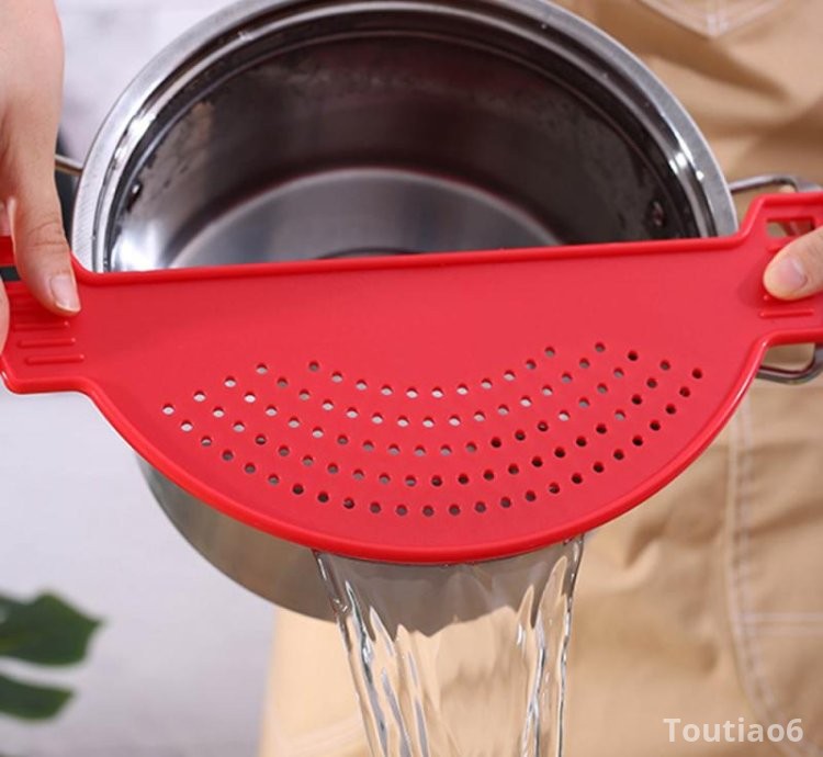 Multifunction Silicone Cooking Tool Fun Shape Pot Drain Pan Strainer Liquid Drainer Kitchen Colander Drainage Supplies Tools