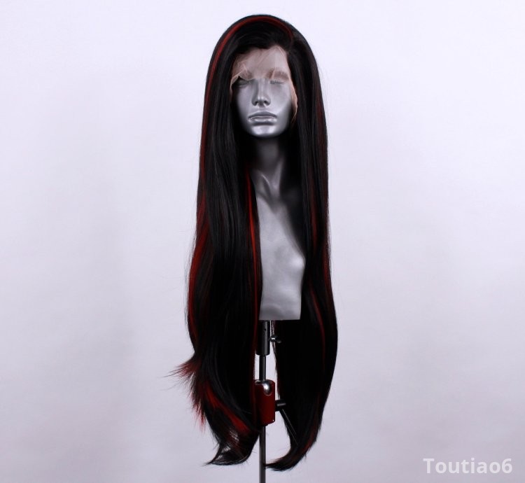 Amy- Red Highlighted Black