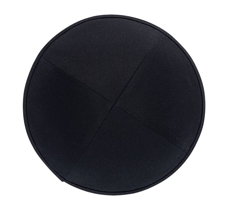 Black Cotton Yarmulke
