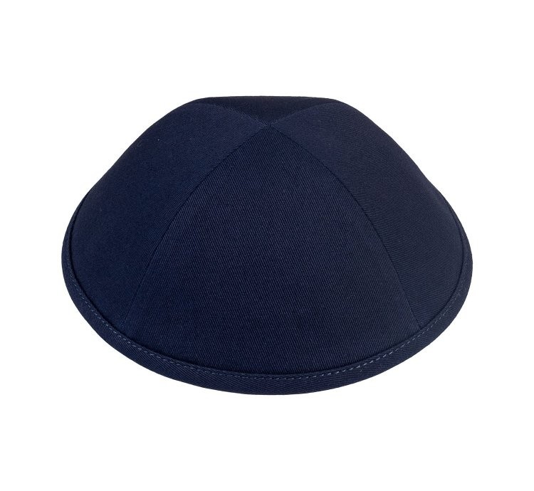 Navy Cotton Yarmulke