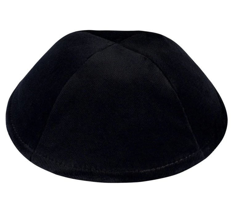 Four Panel Rimless Velvet Yarmulke