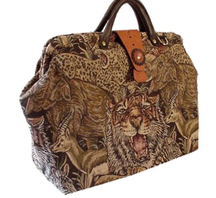 ArtisanStreet's Wildlife Tapestry Carpet Bag