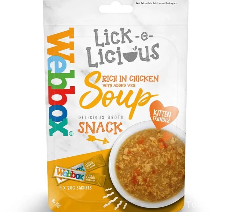 Webbox Lick-e-Licious Broth Soup Cat Treats Chicken