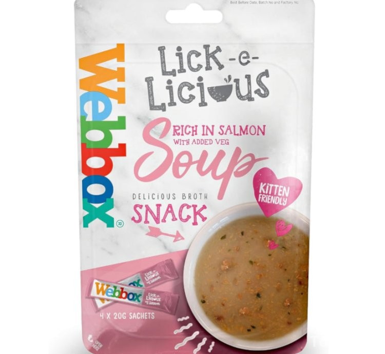 Webbox Lick-e-Licious Broth Soup Cat Treats Salmon