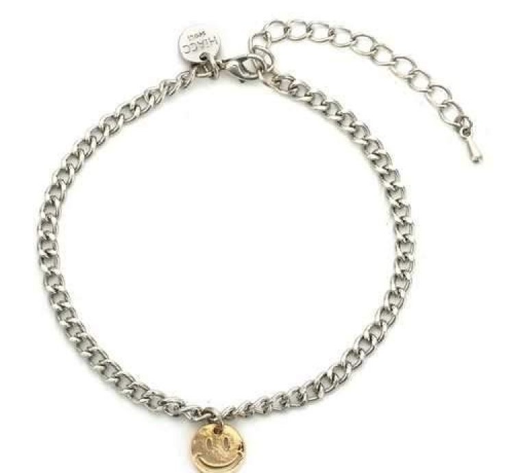Anklet Atmospheric Noble Metal Chain Emoji Smile Anklet For Women