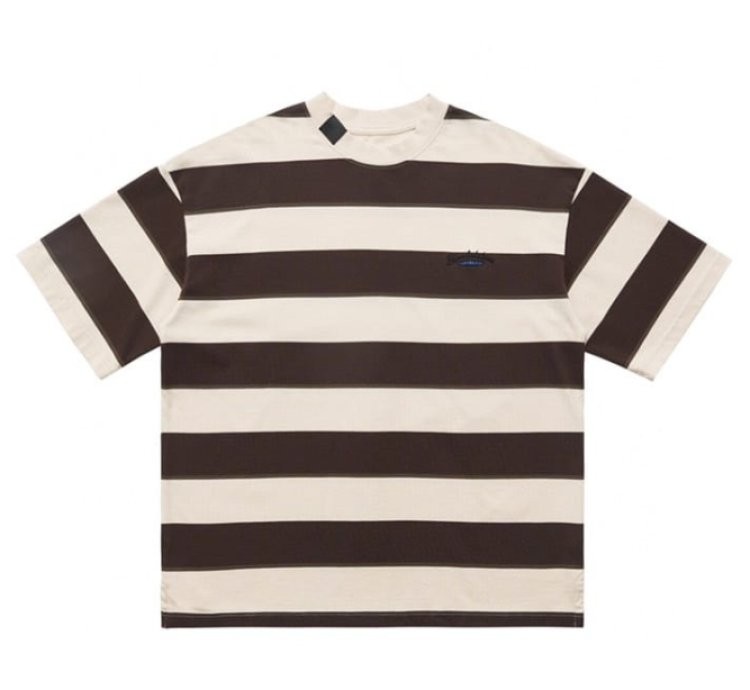 Strip Tee In Brown