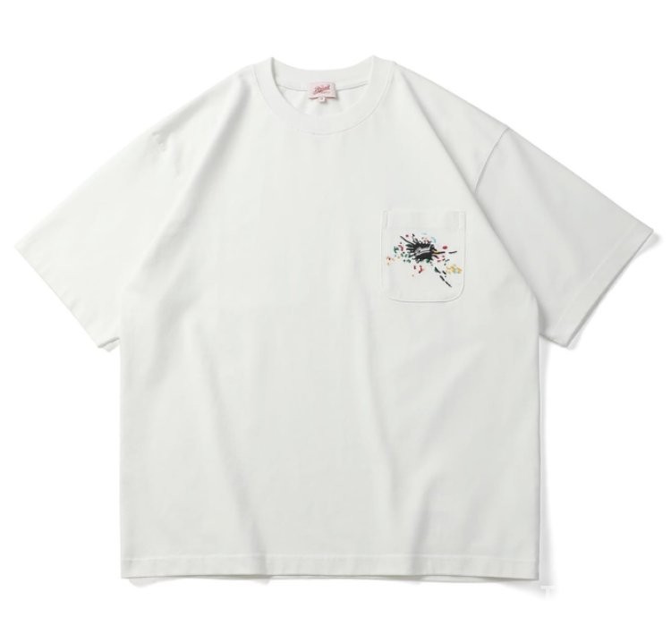Embroidery Chest Pocket Tee In White