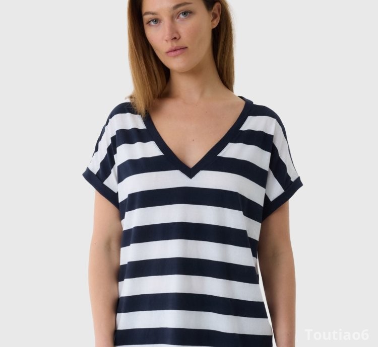 Silk Touch Organic Cotton V Neck T-shirt