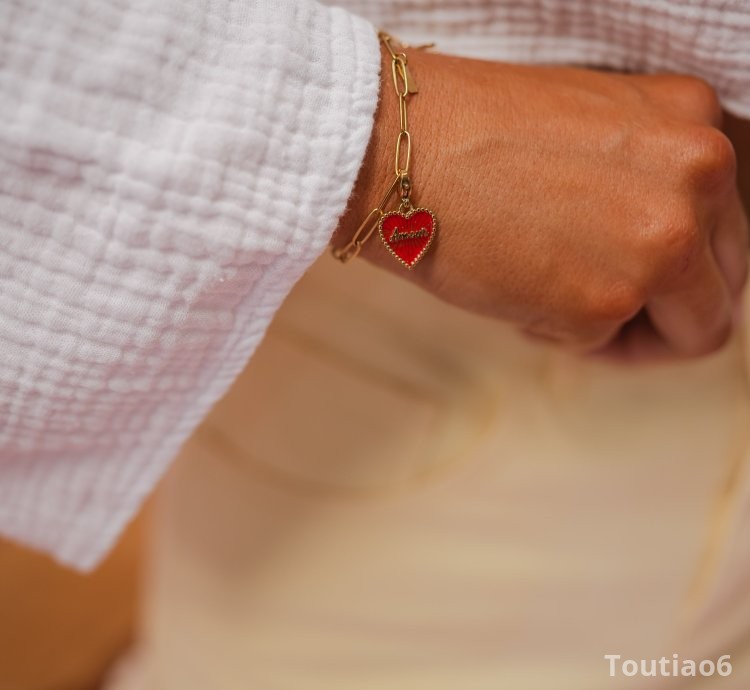 Red and Gold Heart Pendant