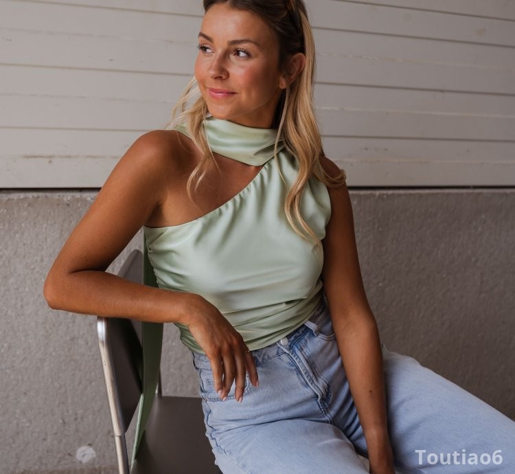 Mint Green Ilga Satin Top