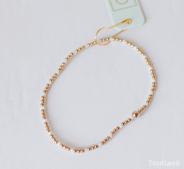 hope sincerity pattern 2mm bead bracelet