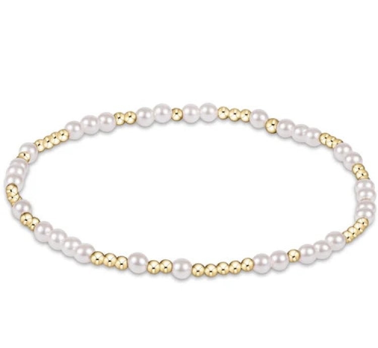 hope unwritten 3mm bead bracelet - pearl
