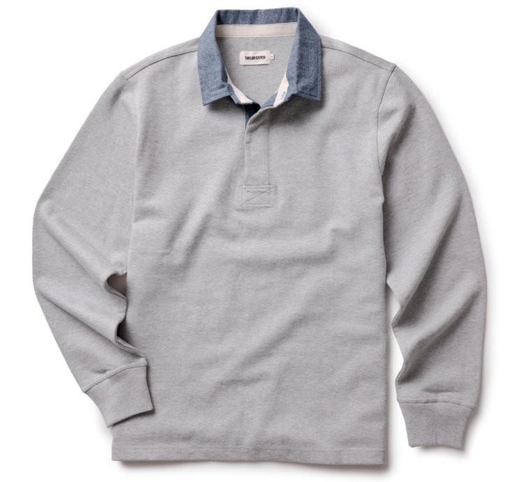 The Rugby Shirt in Heather Grey