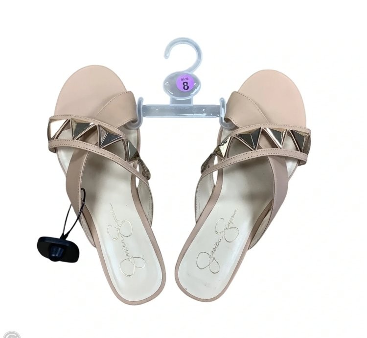 Sandals Flats By Jessica Simpson In Tan, Size: 8