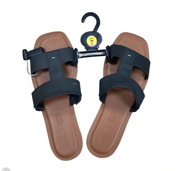 Sandals Flats By Toms In Black, Size: 7