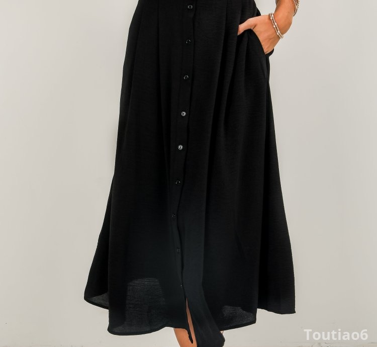 Dramatic Intent Black Midi Skirt - DU DEAL