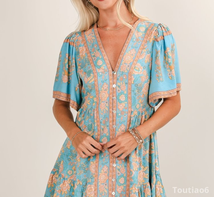 Softly Spoken Floral Babydoll Mini Dress