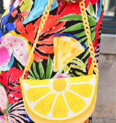 Couture Crescent Lemon Bag