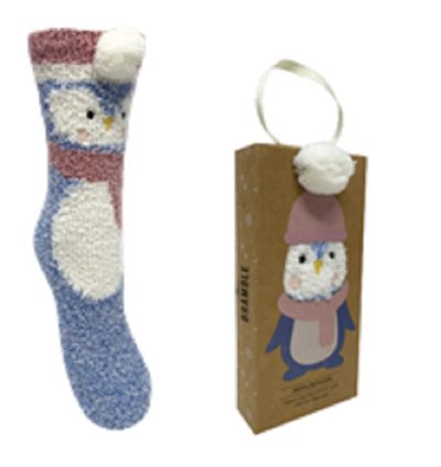 1PK BRAMBLE LADIES FLUFFY SOCKS IN GIFT BOX