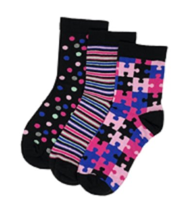 3 PK CLEVERSOCKS LADIES DESIGN SOCKS