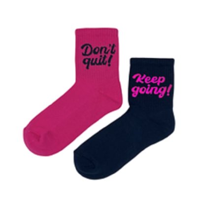 2 PK NICE LADIES MOTIVATION SLOGAN SOCKS
