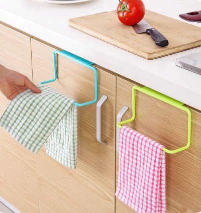 Kitchen Organizer Storage Shelf Rack Towel Rack Hanging Holder Under Cabinet Hanger Rack Kitchen Accessories Посуда Для Кухни