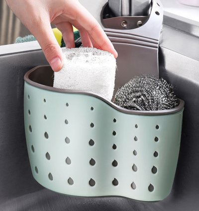 Sink Shelf Soap Sponge Drain Rack Bathroom Holder Kitchen Storage Suction Cup Kitchen Organizer Sink kitchen Accessories Wash