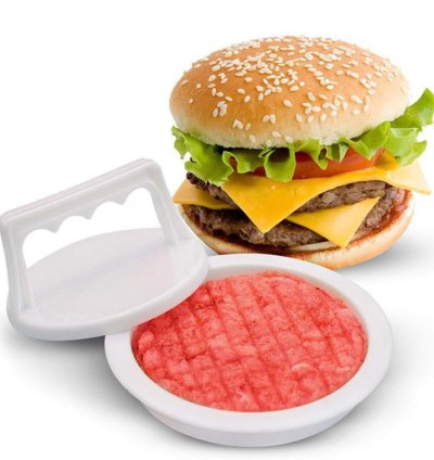 1 Set Round Shape Hamburger Press Food-Grade Plastic Hamburger Meat Beef Grill Burger Press Patty Maker Mold Mould Kitchen Tool
