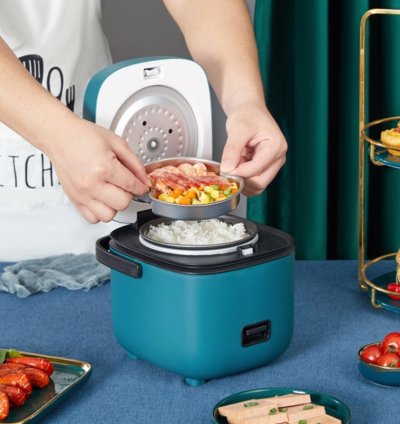 Mini Electric Rice Cooker Intelligent Automatic Household Kitchen Cooker 1-2 People Small Electric Rice Cookers 1.2L