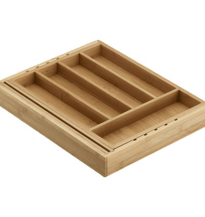 Expandable Bamboo Flatware Tray