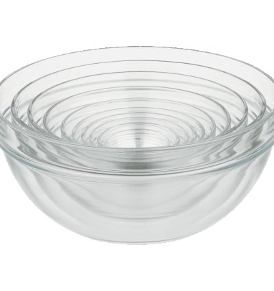 10 Piece 2.25 10.25 Inches Glass Nesting Bowl Set