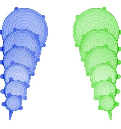 12-Pack Various Free Flexible Container Lids Food Covers For All Shape Of Containers