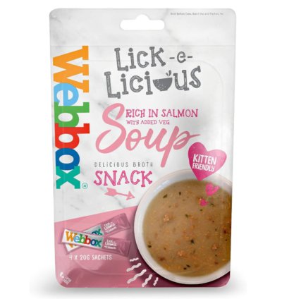 Webbox Lick-e-Licious Broth Soup Cat Treats Salmon