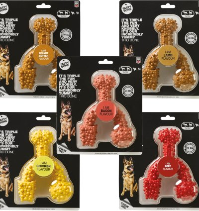 TastyBone TRIO Tough Nylon Dog Chews for Large Dogs 5 Flavours