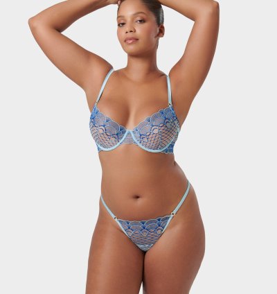 Set: Elina Egyptian Blue/Island Paradise Blue/Sheer