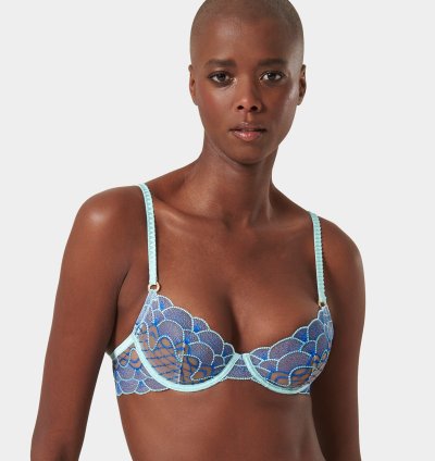Elina Wired Bra Egyptian Blue/Island Paradise Blue/Sheer