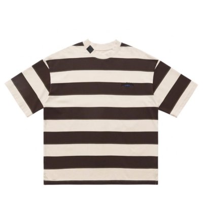 Strip Tee In Brown