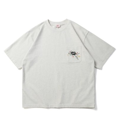 Embroidery Chest Pocket Tee In Grey