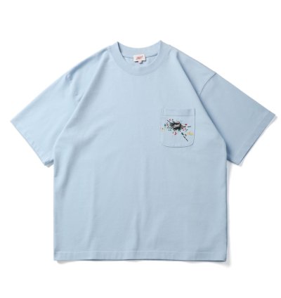 Embroidery Chest Pocket Tee In Blue
