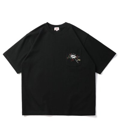 Embroidery Chest Pocket Tee In Black