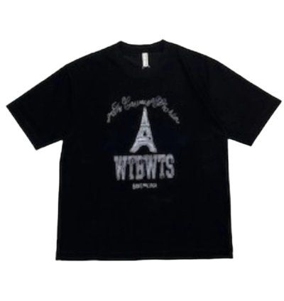 WTBWTS Print Short-Sleeve T-Shirts In Black