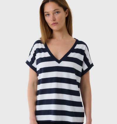 Silk Touch Organic Cotton V Neck T-shirt