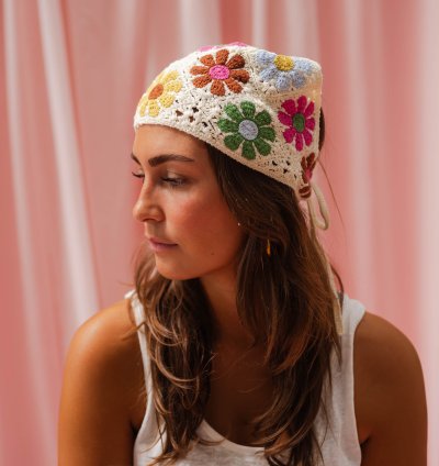 Floral Thad Crochet Scarf